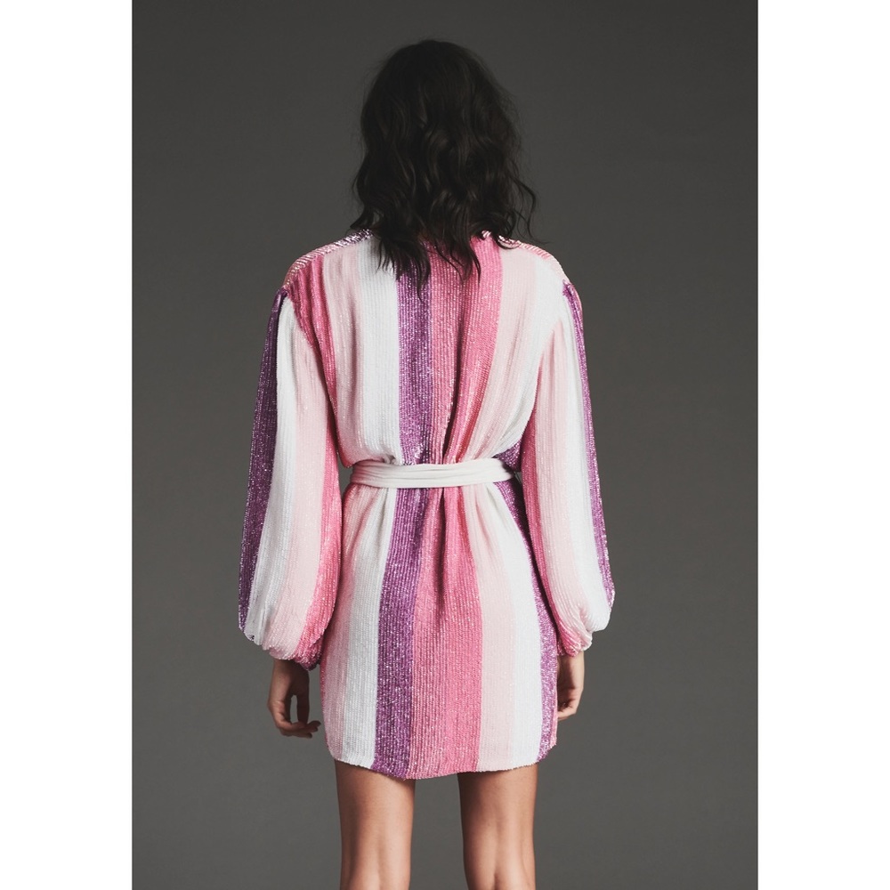 retrofete Gabrielle Dress Multi Pink Stripe Mini - Picture 4 of 11